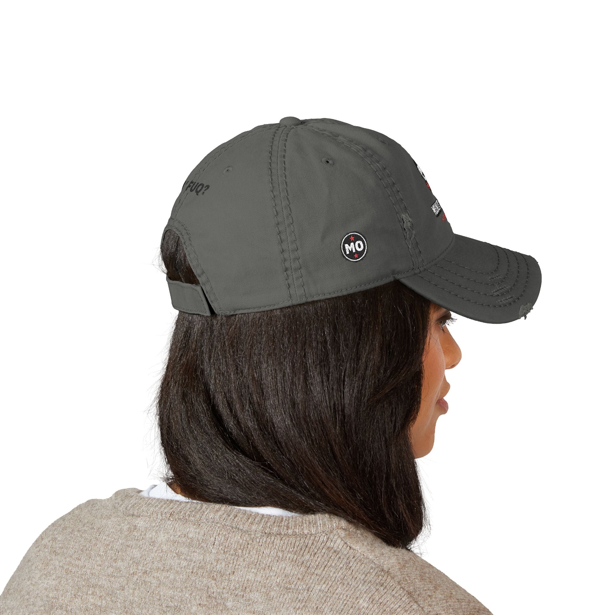 Distressed Embroidered Basic — Mildly Offensive Skull Hat