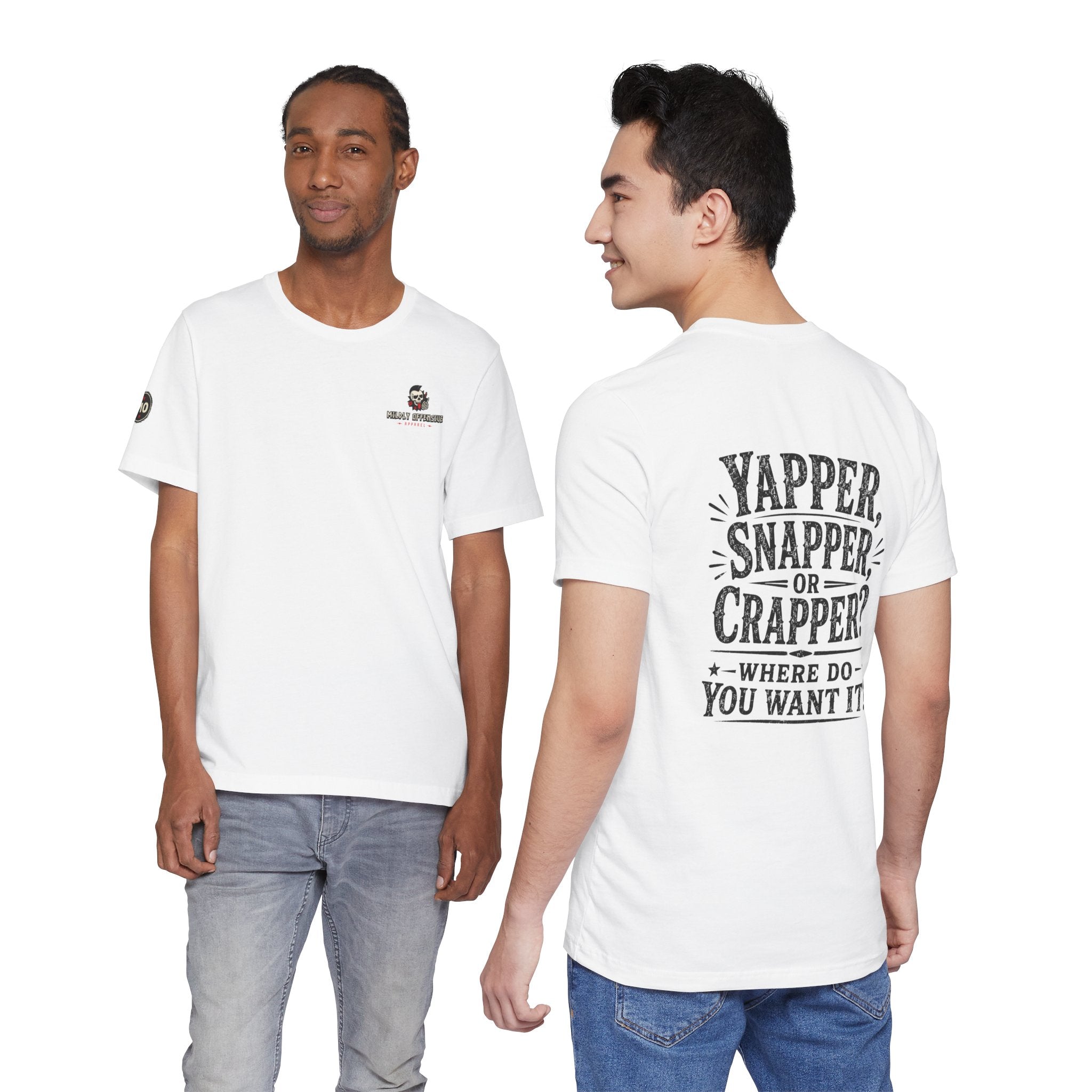 Basic Offensive "Yapper, Snapper or Crapper?" T Shirt
