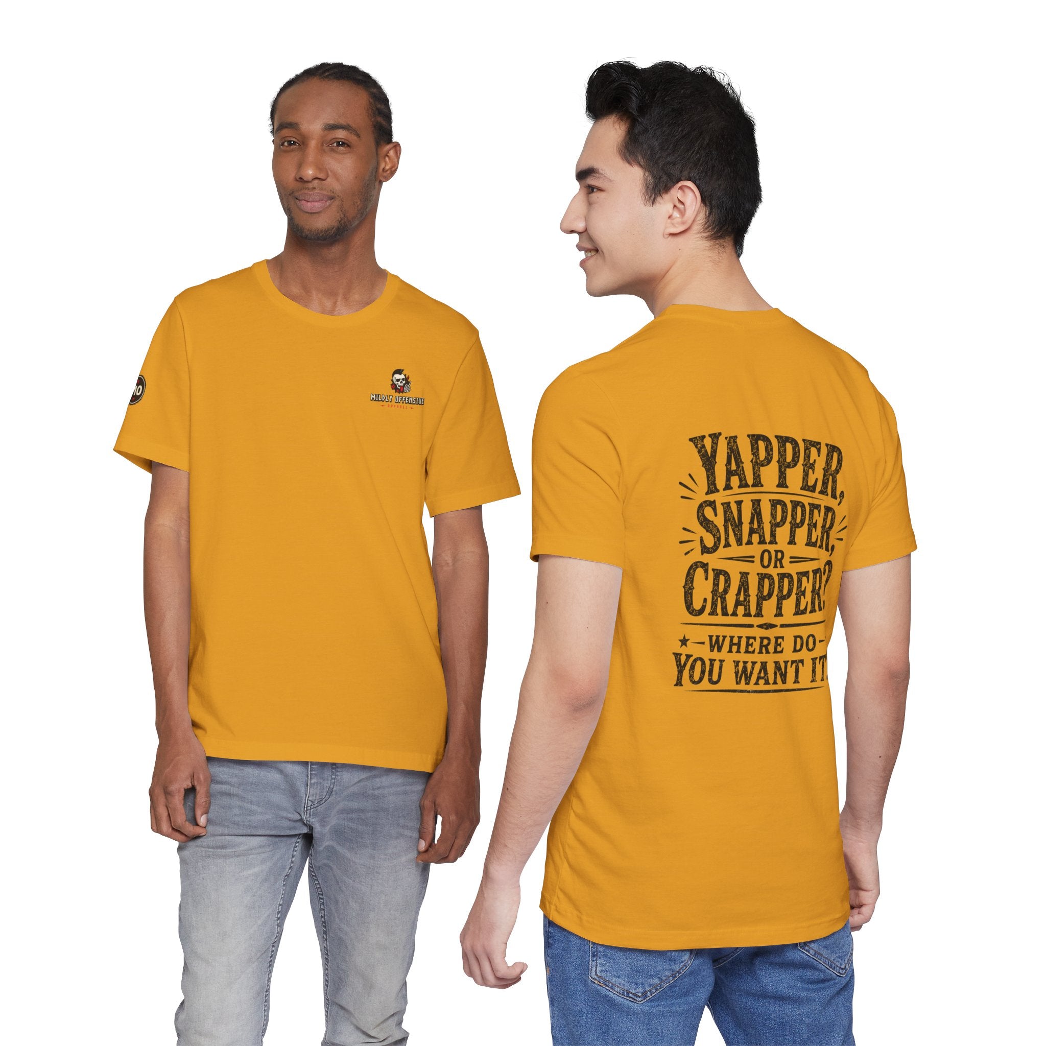 Basic Offensive "Yapper, Snapper or Crapper?" T Shirt