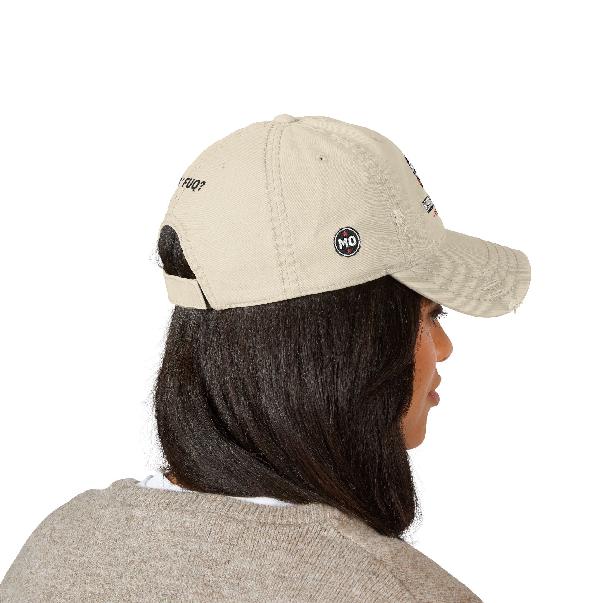 Distressed Embroidered Basic — Mildly Offensive Skull Hat
