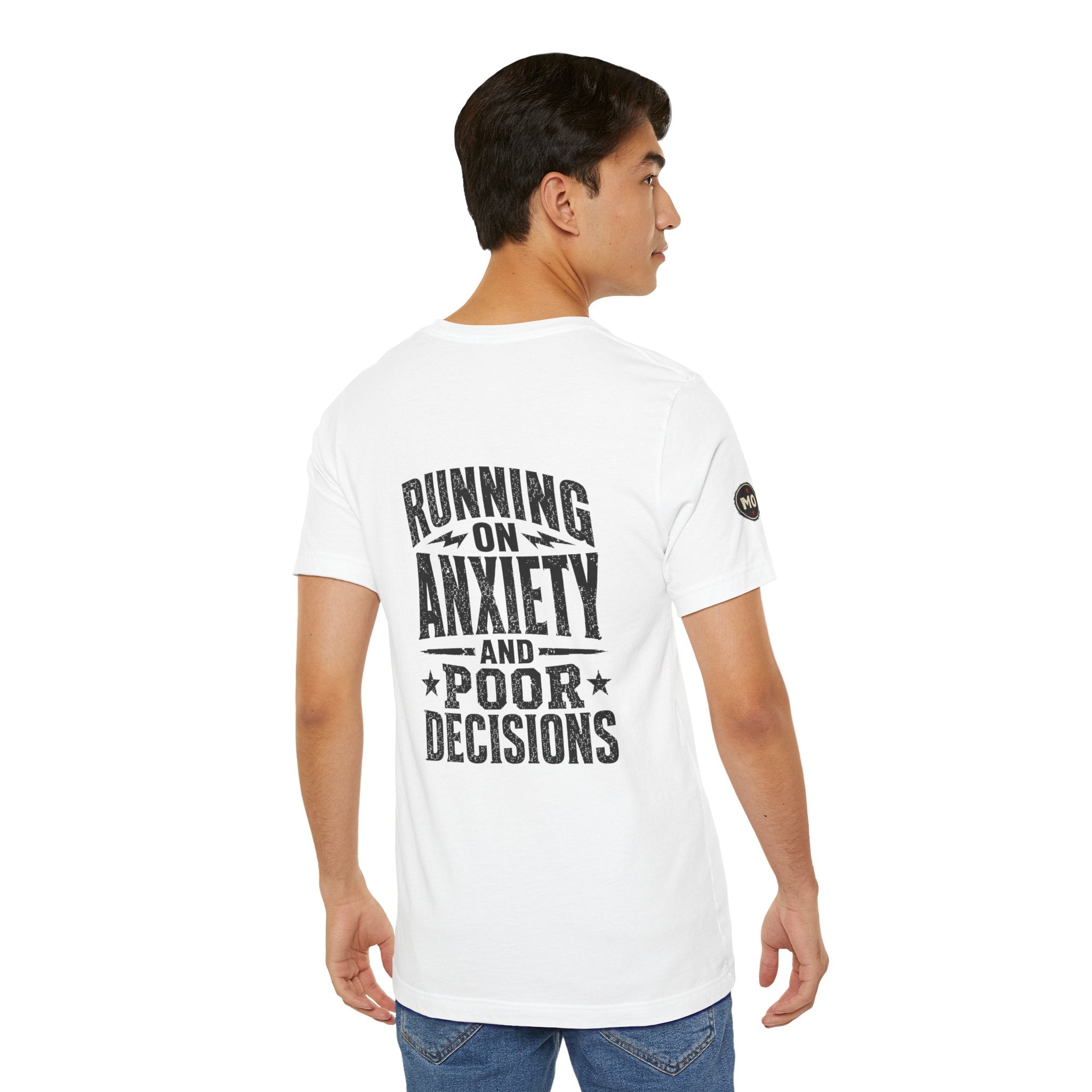 Basic Offensive "Running on Anxiety and Poor Decisions" T-Shirt